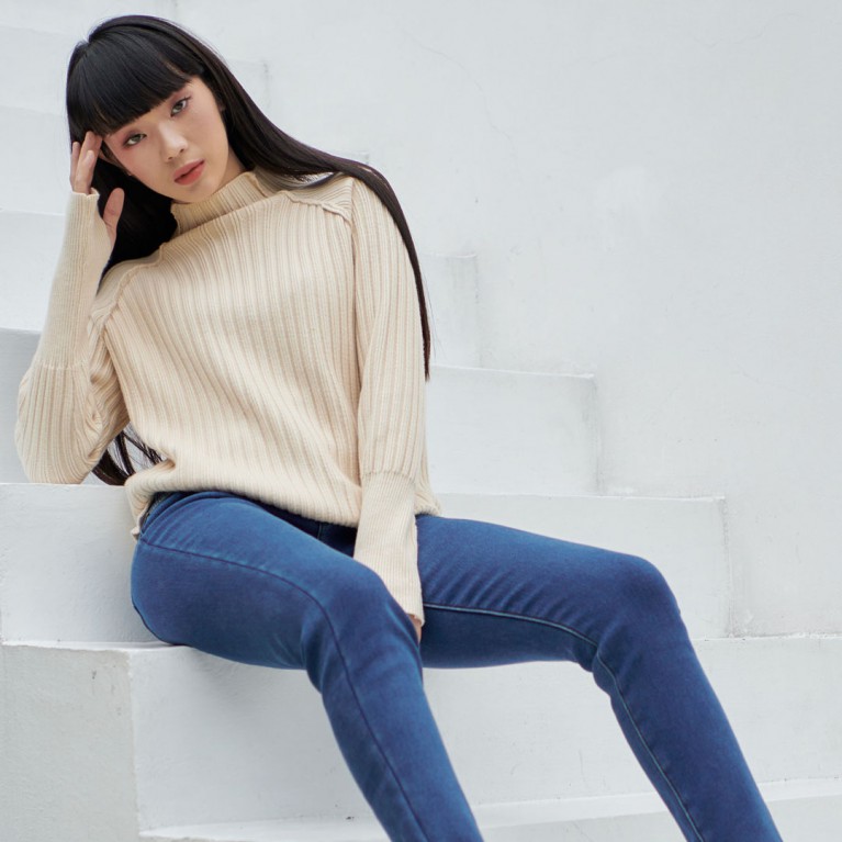 Hand knit sweater 2  (ดำ/ขาว/เทา/ครีม/ฟ้า/ชมพู)