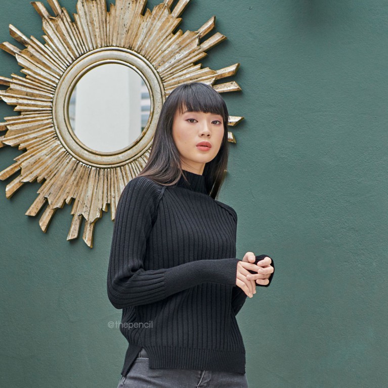 Hand knit sweater 2  (ดำ/ขาว/เทา/ครีม/ฟ้า/ชมพู)