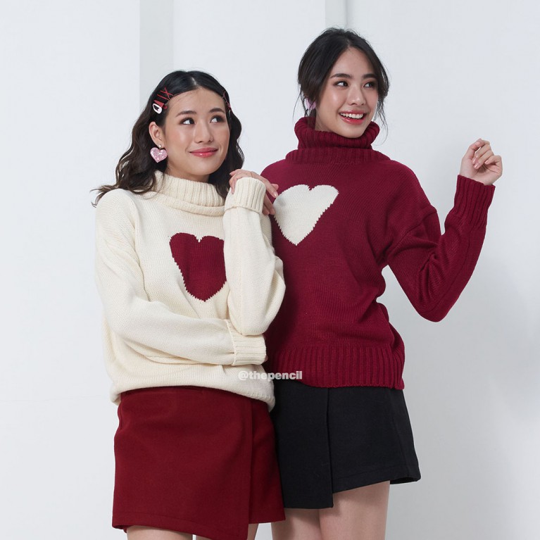 One heart sweater