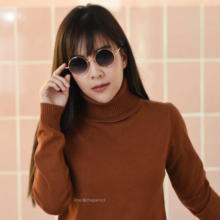 Basic turtleneck sweater (ขาว/เบจ/น้ำตาล/ดำ)
