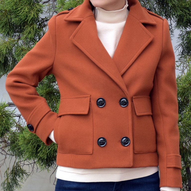 Mini wool coat (ชมพู/ครีม/น้ำตาลอิฐ)