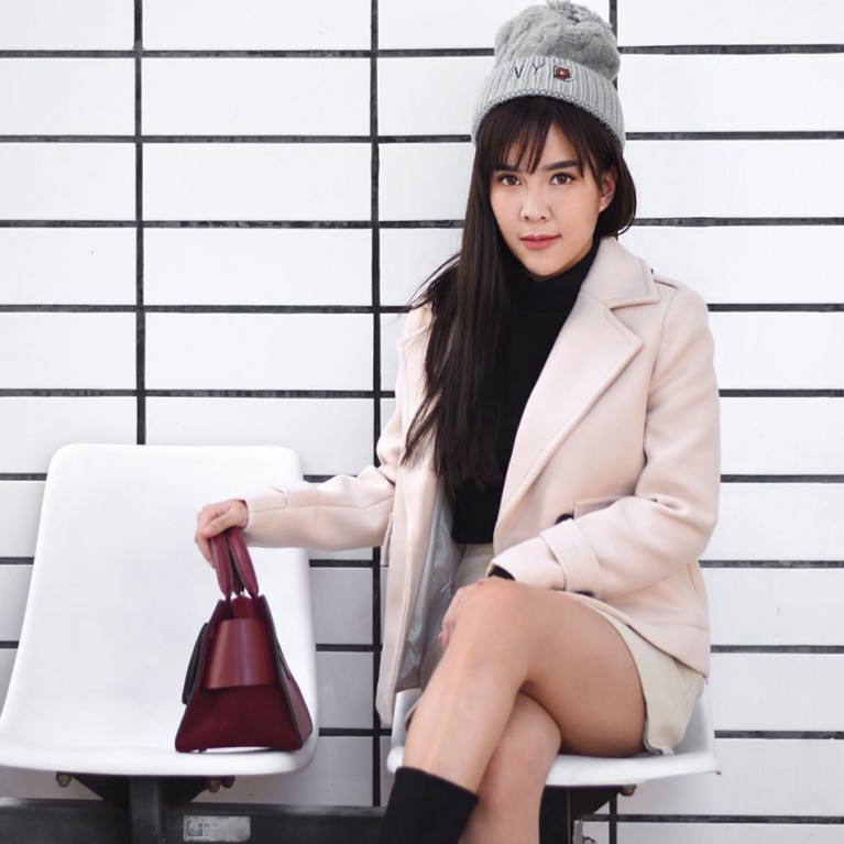 Mini wool coat (ชมพู/ครีม/น้ำตาลอิฐ)