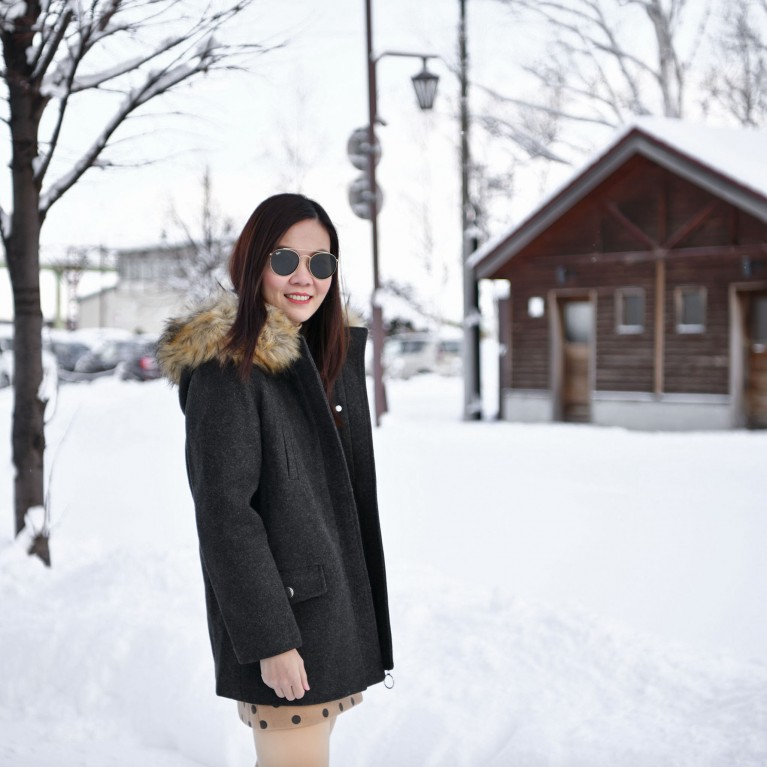 Downtown fur wool coat  (ดำ/น้ำตาล/เทา)