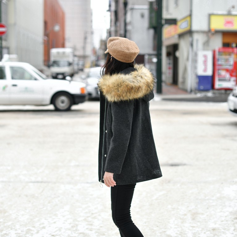Downtown fur wool coat  (ดำ/น้ำตาล/เทา)