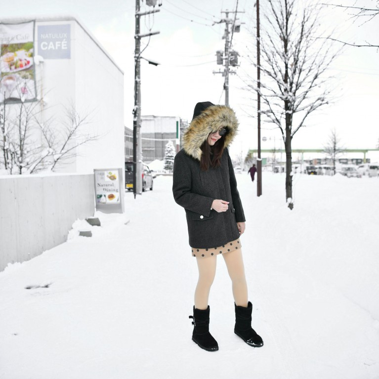 Downtown fur wool coat  (ดำ/น้ำตาล/เทา)