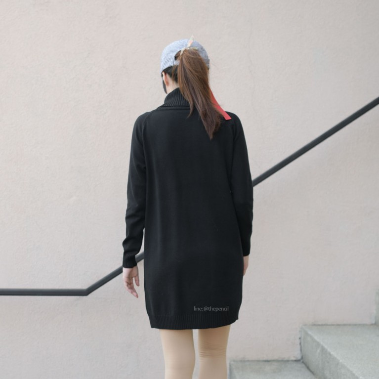 Turtleneck knit dress (7 สี ให้เลือก)