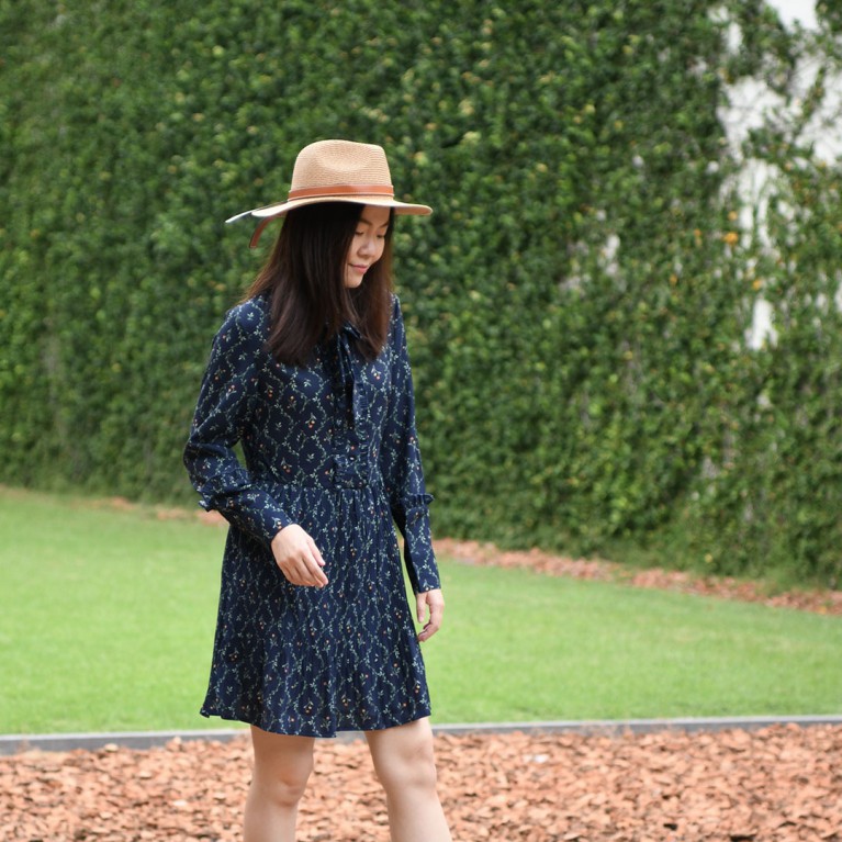 Bow pleat dress