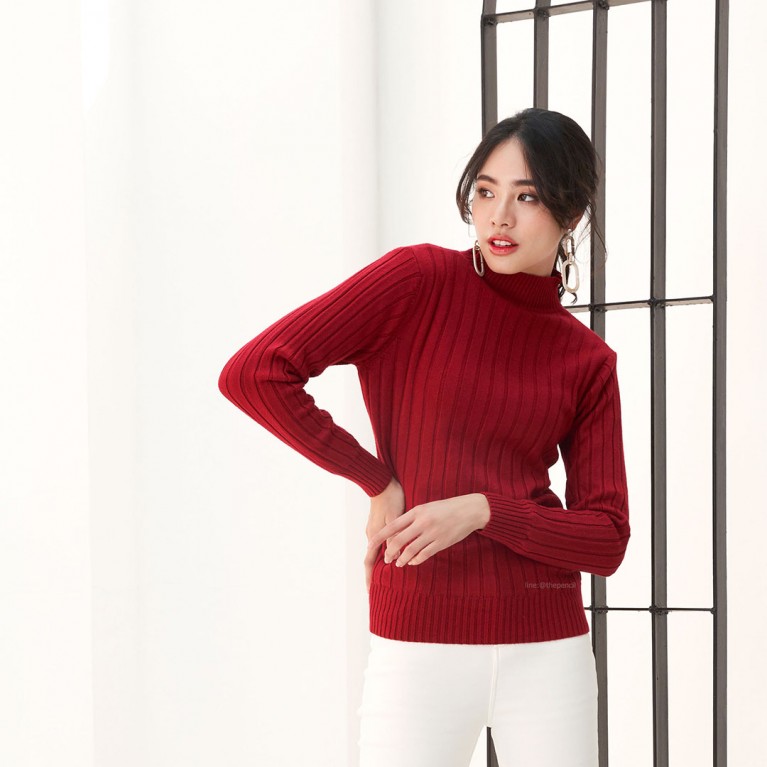 Striped super warm sweater (มี 7 สีให้เลือก)