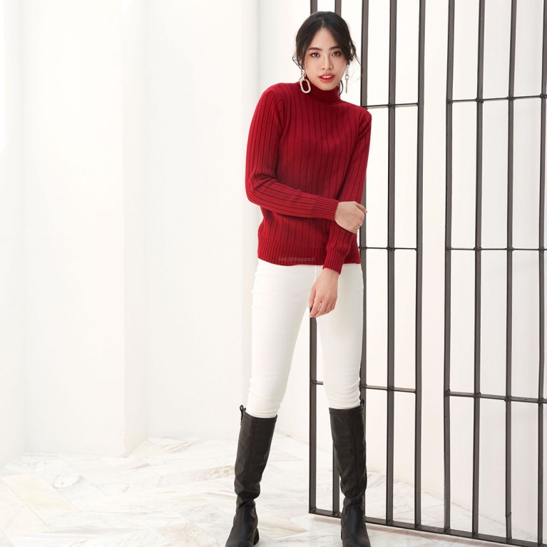 Striped super warm sweater (มี 7 สีให้เลือก)