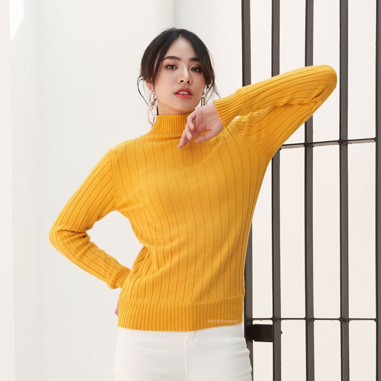 Striped super warm sweater (มี 7 สีให้เลือก)