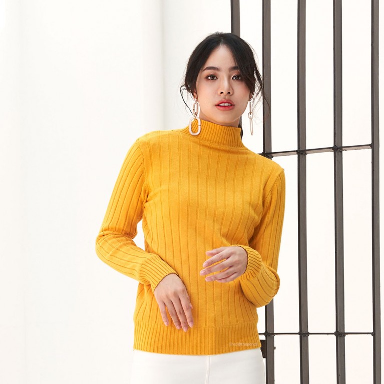 Striped super warm sweater (มี 7 สีให้เลือก)