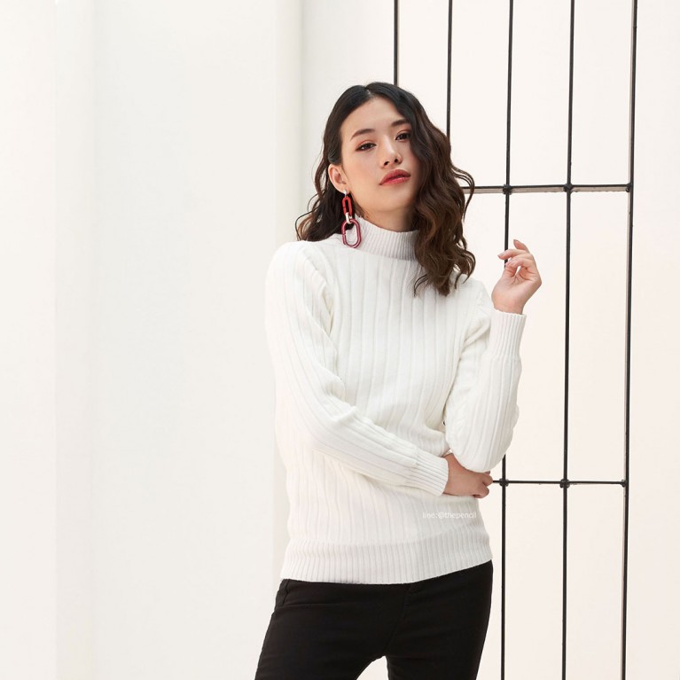 Striped super warm sweater (มี 7 สีให้เลือก)