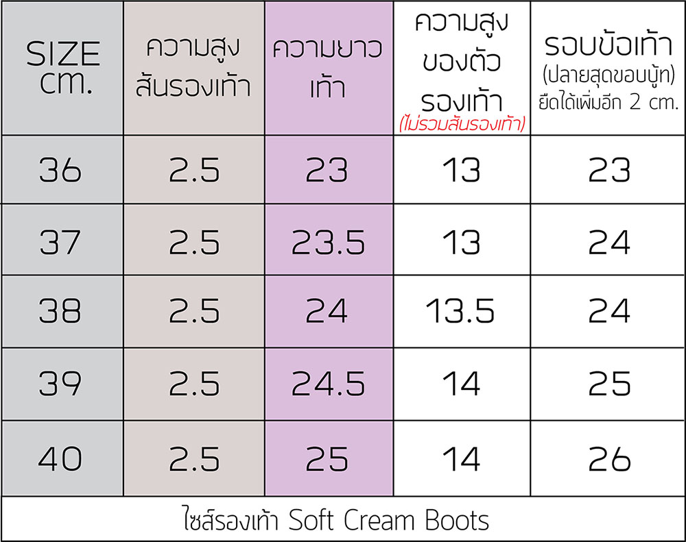 soft cream size